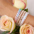 Arc-en-ciel blanc | Licorne Argent | Bracelet Verre Double Sirène